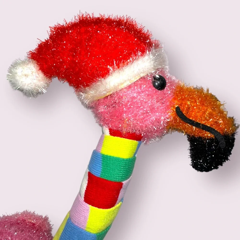HTF Wondershop Tinsel‎ Christmas Flamingo Light-Up Yard Stake Decoration - Read